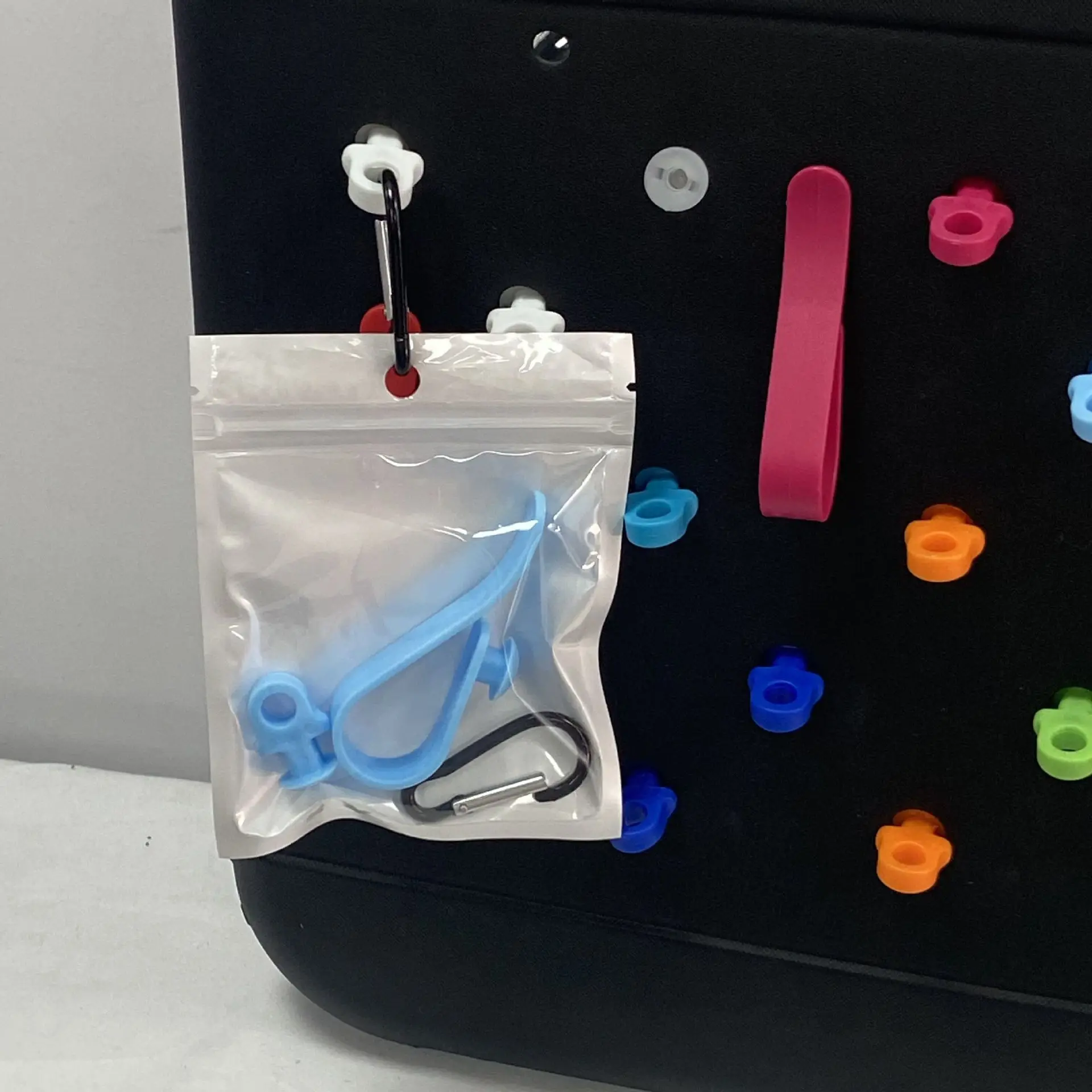 Besafe Insert Plastic Hooks Accessories Charm Carabiner Keychain Key Holder Compatible with Bogg Bag Beach Tote Bag