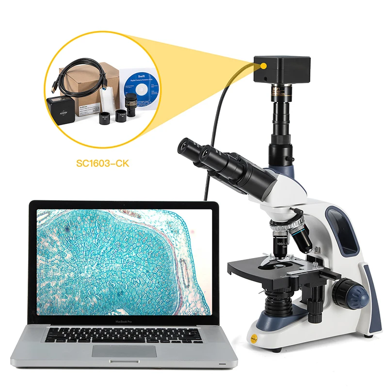 SWIFT High Quality 16MP Microscope Camera USB3.0 CMOS Camera C-Mount Eyepiece Adapter