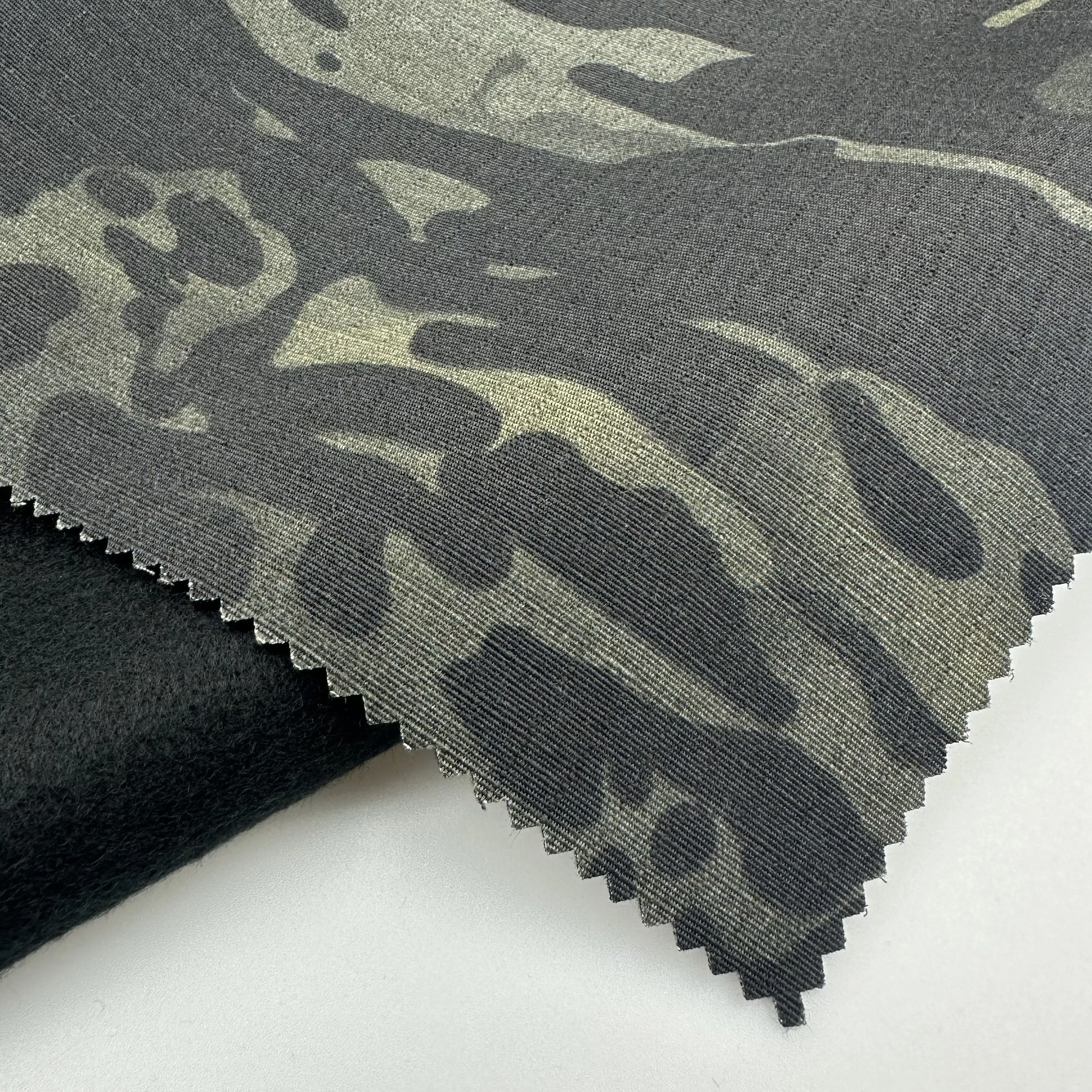 New 80%polyester 20%cotton rip-stop brush bonded printed greta wear camouflage work wear compound fabric for uniform