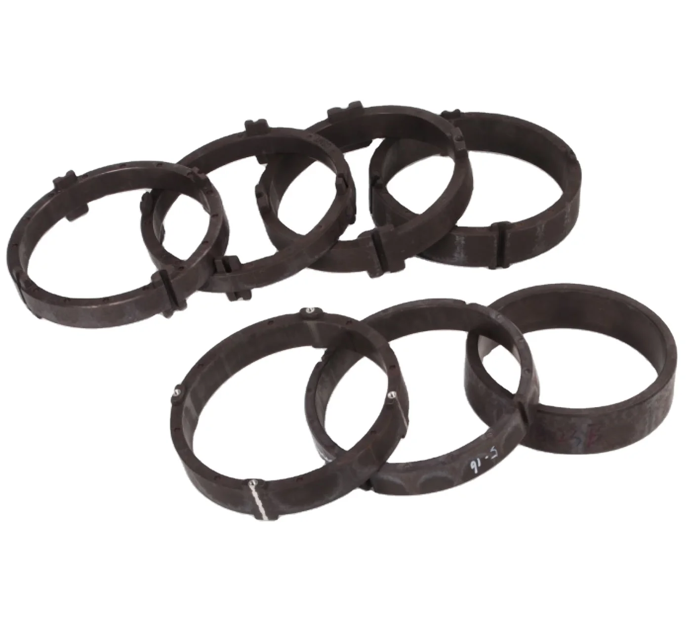 Factory Customized Multi Poles Y33+ABS 16pole Black Round Ferrite Magnets  motor  Electric DC Fan Pump Sintered Ferrite Rotor