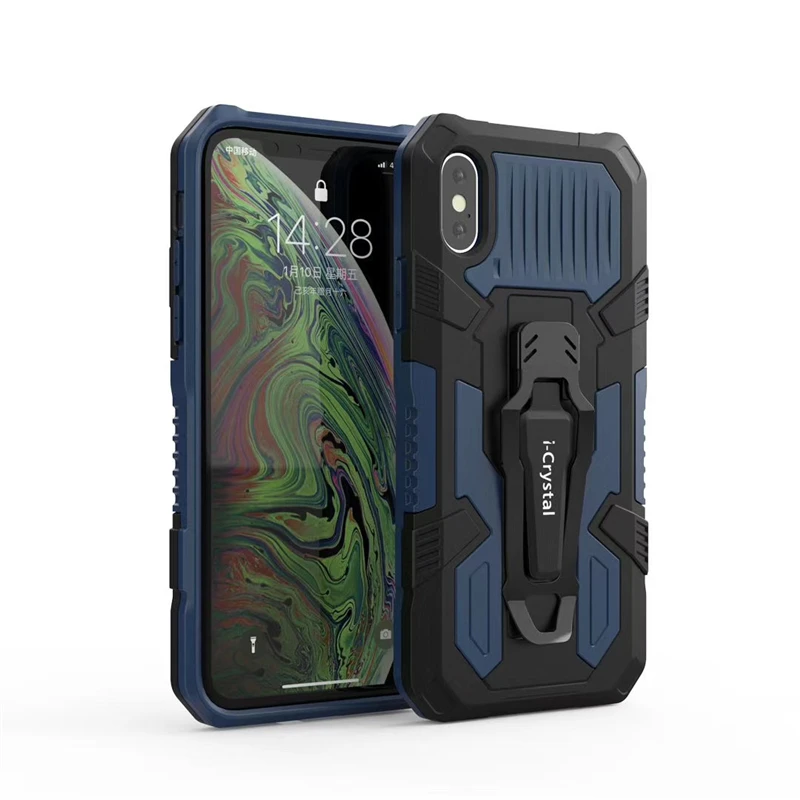 
For iPhone 11 Pro Max Magnetic case Mech Warrior Rubber Armor back cover belt clip Kickstand Phone Case for iphone 8 x xs xr 