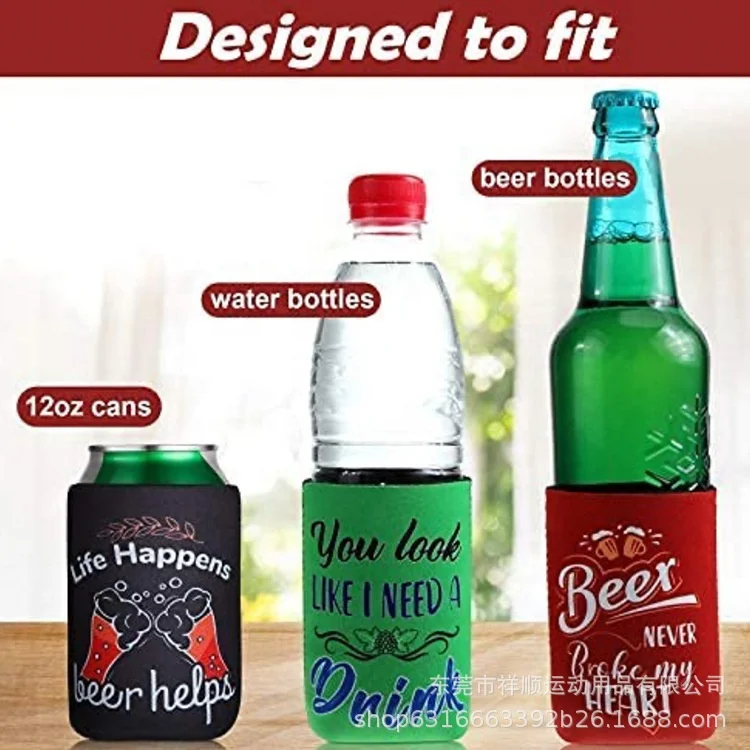 DIY Personalized customized Sublimation Koozy Blanks Custom Fashion Koozy Travel Neoprene Can Cooler With Logo Wholesale Oem