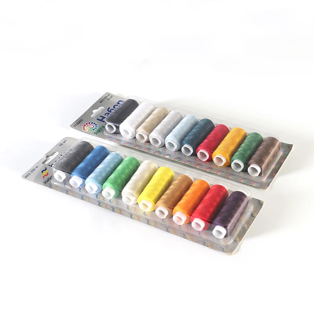 Wholesale Multi Colored Household Mini Polyester Sewing Thread Set Kit for Hand Sewing