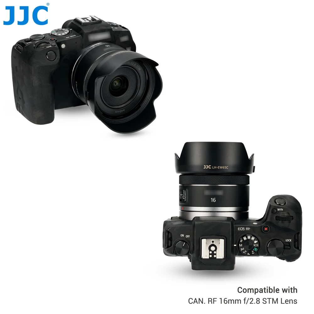 Черная бленда JJC для объектива камеры Canon RF 16 мм f/2