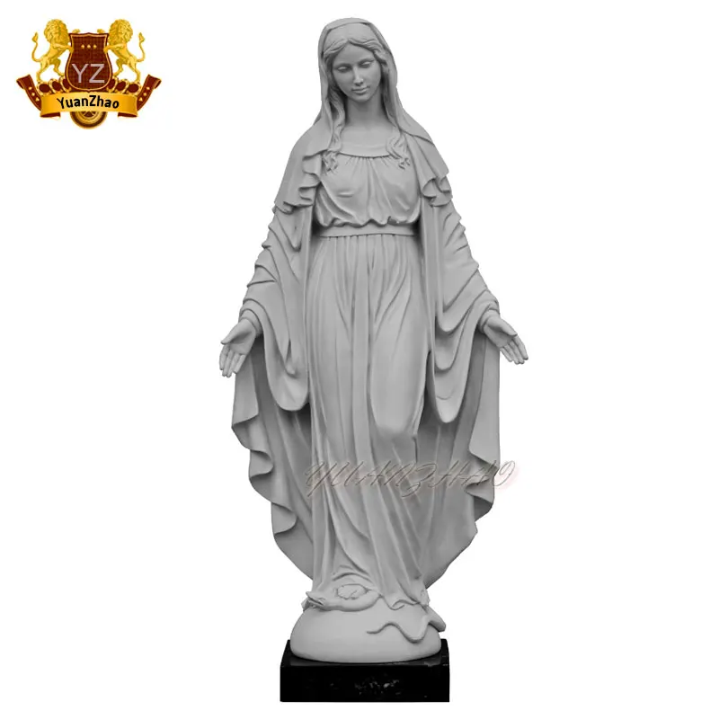 Modern Style Life-Size Christian Religious Granite Statue Outdoor Buddha Sculpture of Mary and Saint Beautiful Marble Design