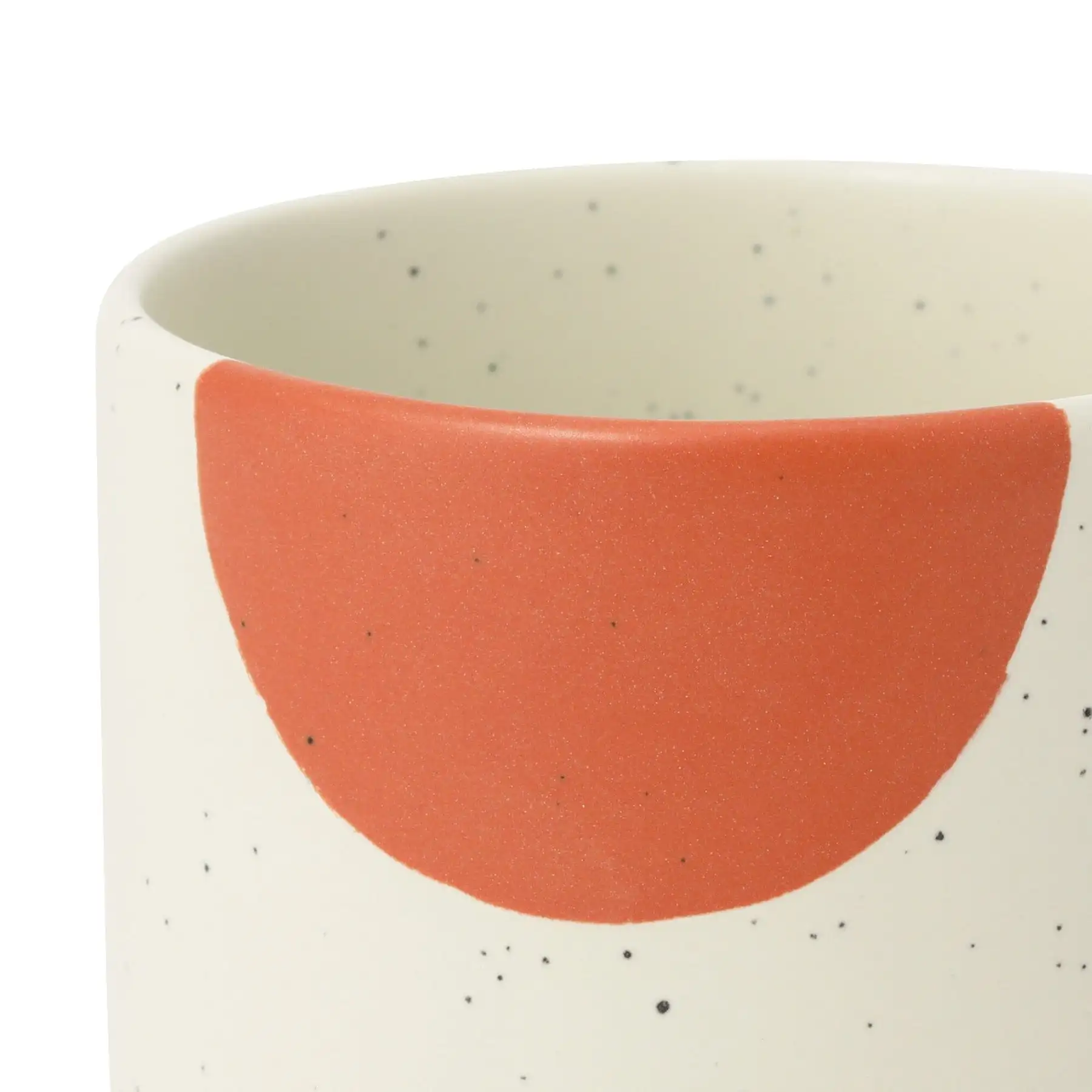 Cylinder shape speckled glaze high quality stoneware coffee tea set customizable ceramic cappuccino coffee mug for gift