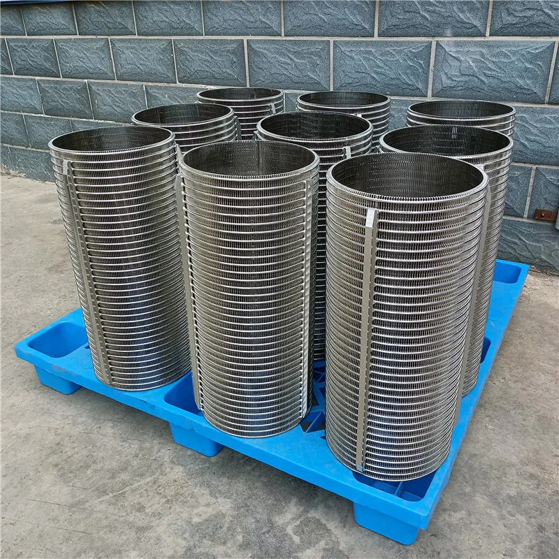 stainless steel cow dung dewatering filtration wedge wire screen filter drum