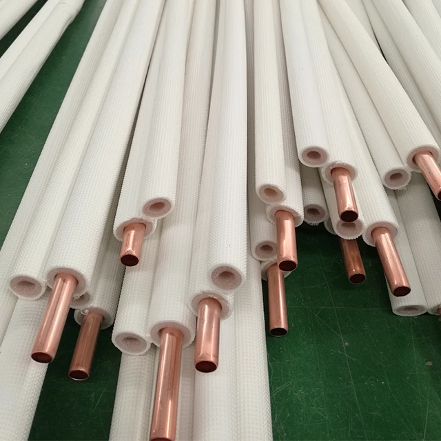 1/4+1/2 5m AC Spare Parts Air Conditioner Copper Pipe Installation Kit insulated copper pipe air conditioning pipe