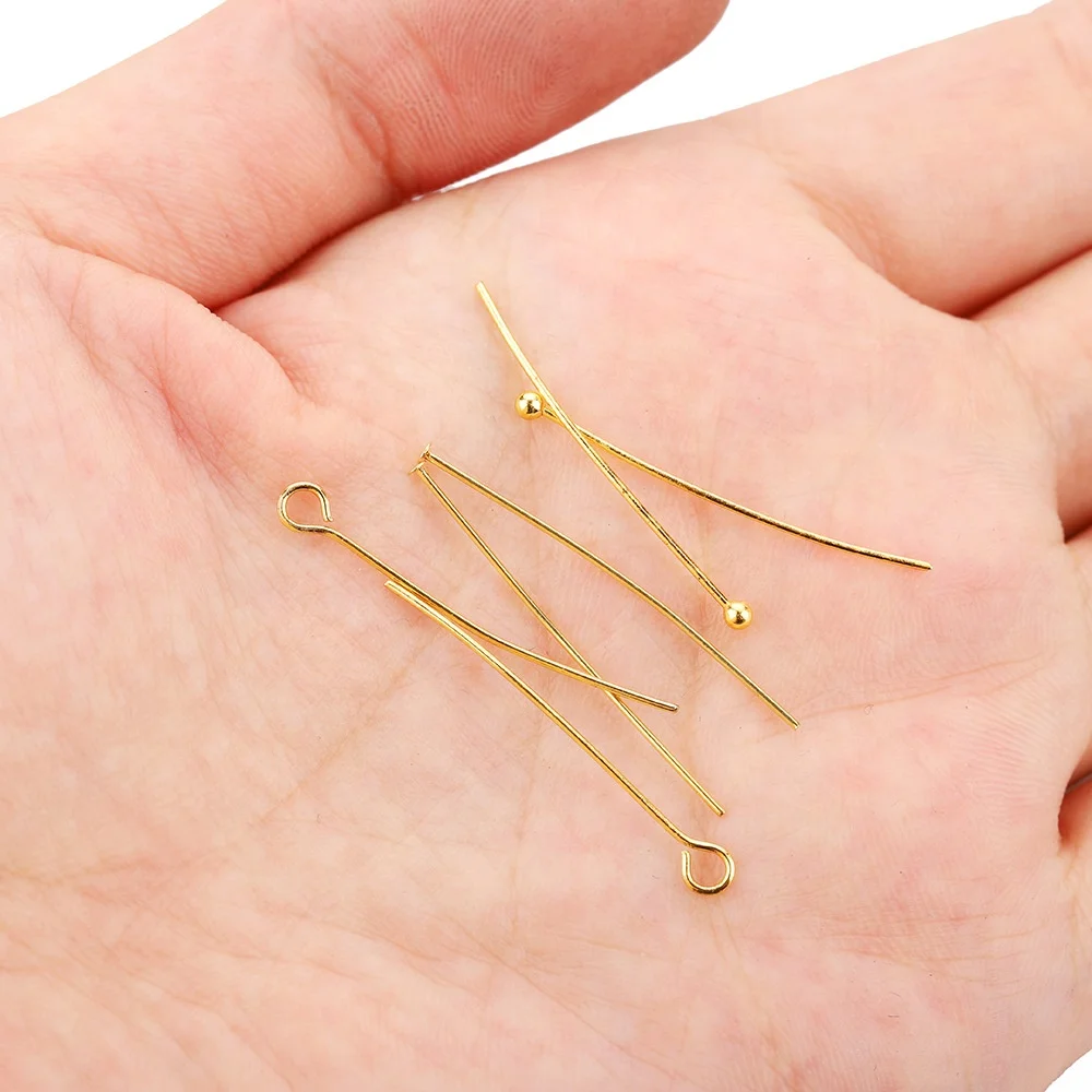 0.5-0.7mm stainless steel head eye pin for DIY handmade jewelry making