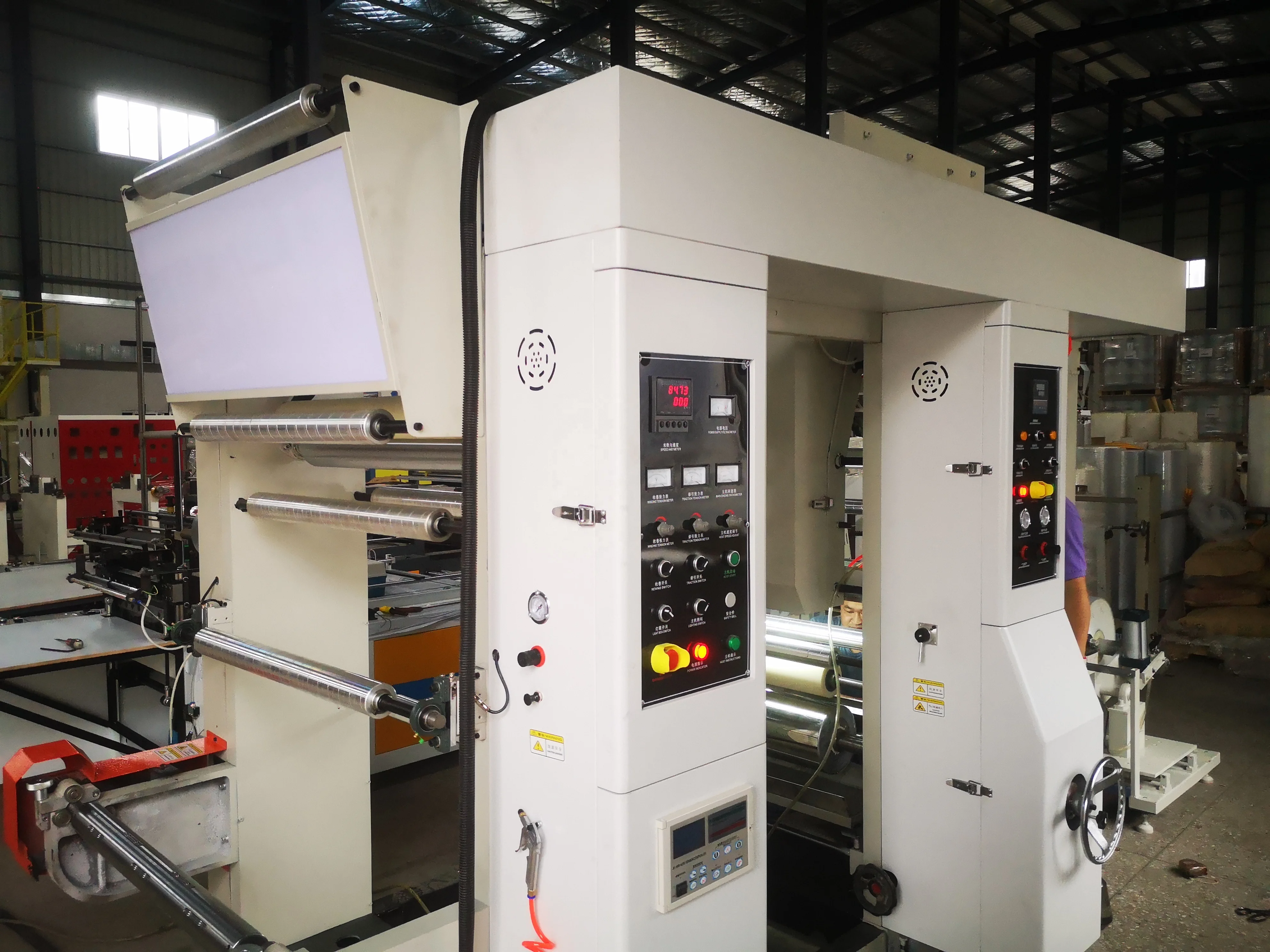 Double color photogravure printing machine plastic film packaging bag copperplate press