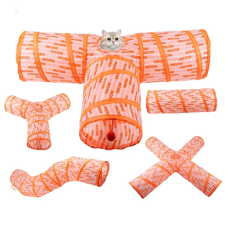Collapsible Indoor Cat Tunnel Toy Funny Cat Tube for Chasing Cat Tunnel 3 Way
