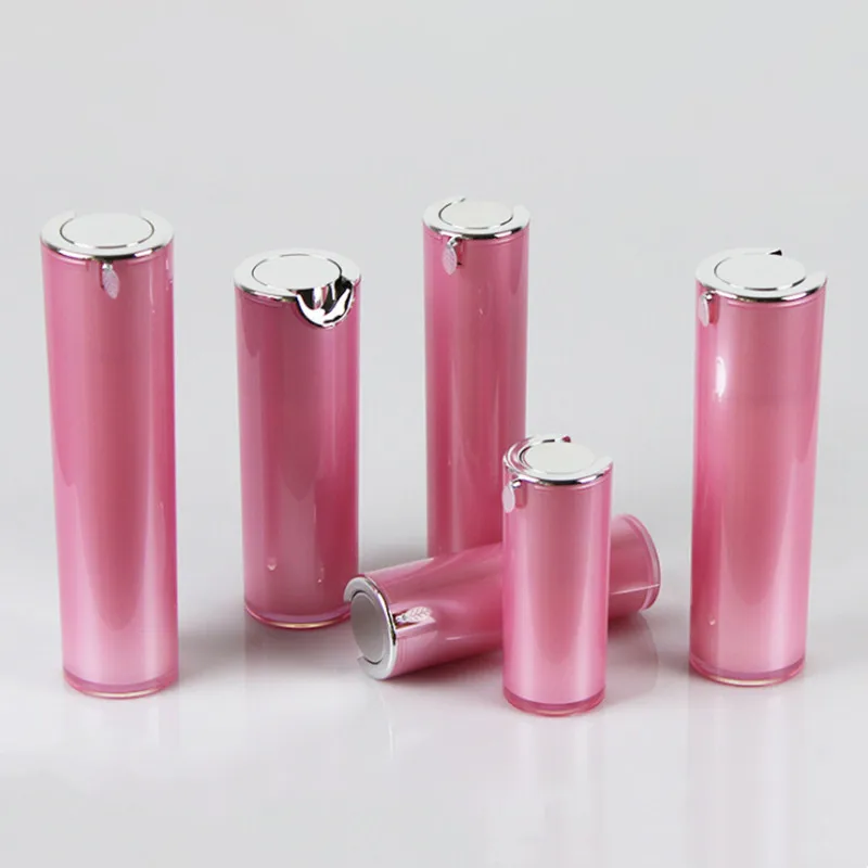 15/30/50 мл, алюминиевая крышка, блестящая, серебристая, золотистая, горячая Распродажа, роскошная безвоздушная бутылка, роскошные косметические бутылки