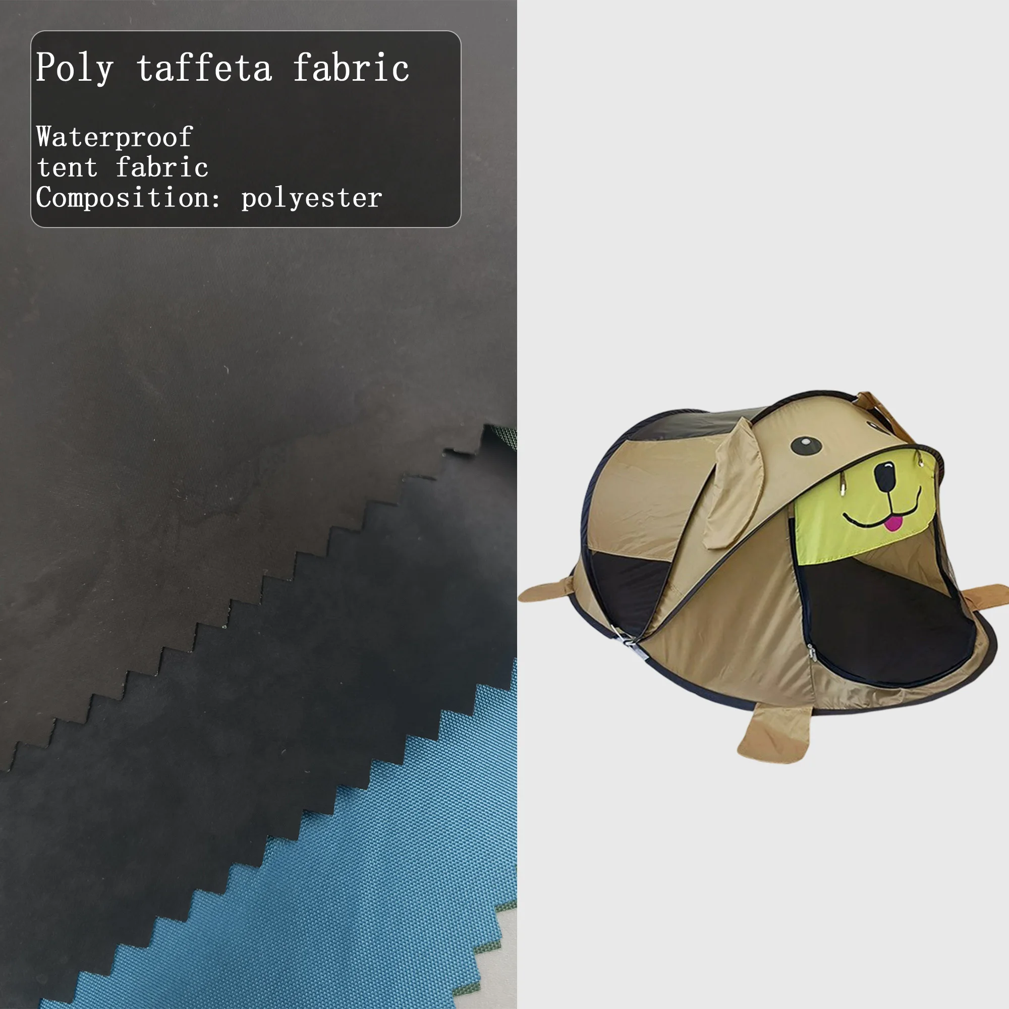 sequence black silver shaded fabric umbrella parachute fabric polyester fabric for bag