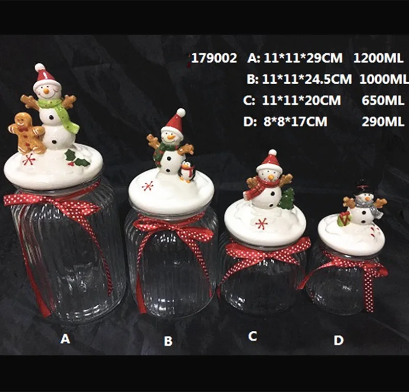 Стеклянные банки для хранения с герметичными керамическими крышками-Прозрачная Стеклянная емкость продуктов сервировки чая кофе специй конфет печенья