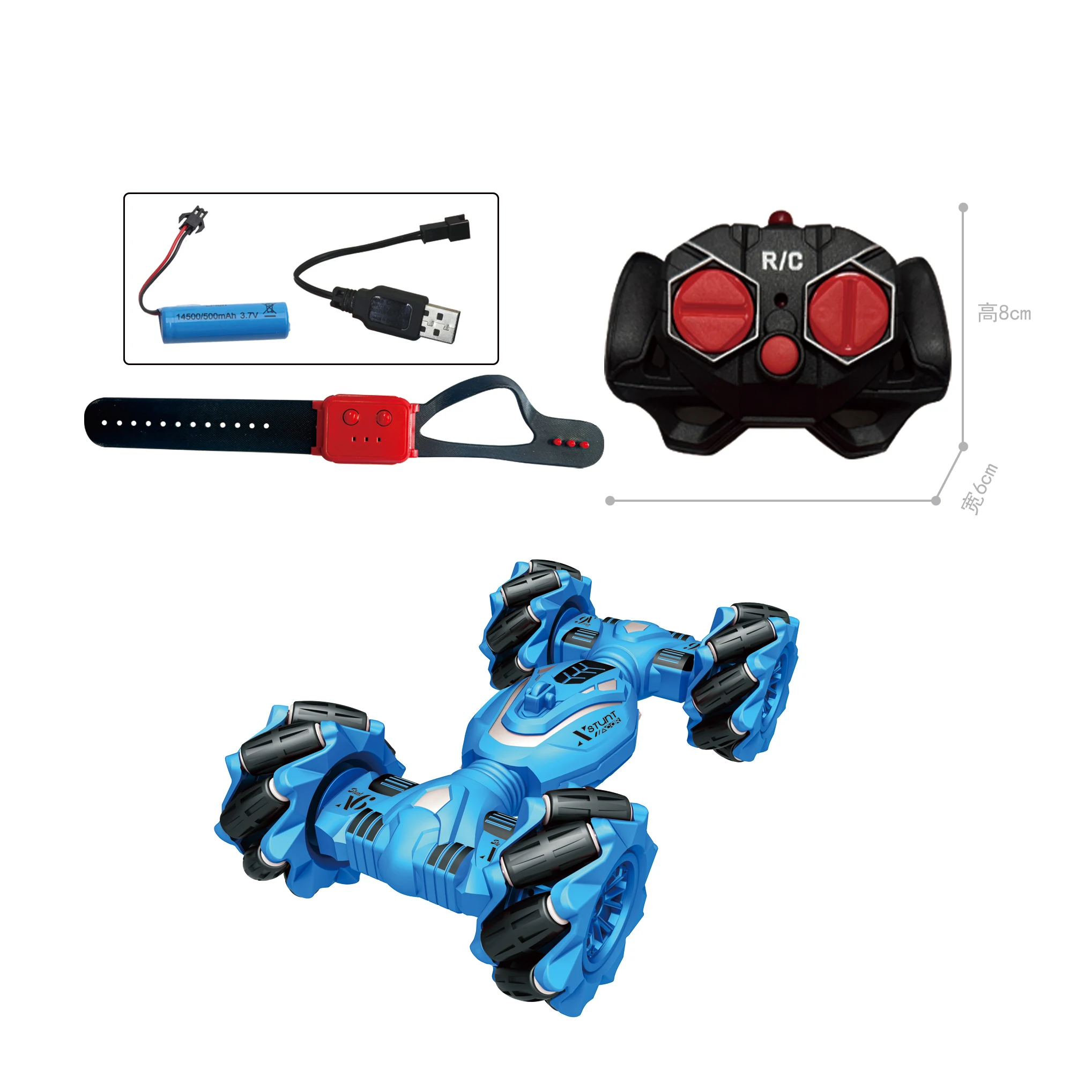 2.4G Double sided remote rc Car  4WD Drift Car Lights programming Intelligent A domineering All Terrain Climbing Twist Toys