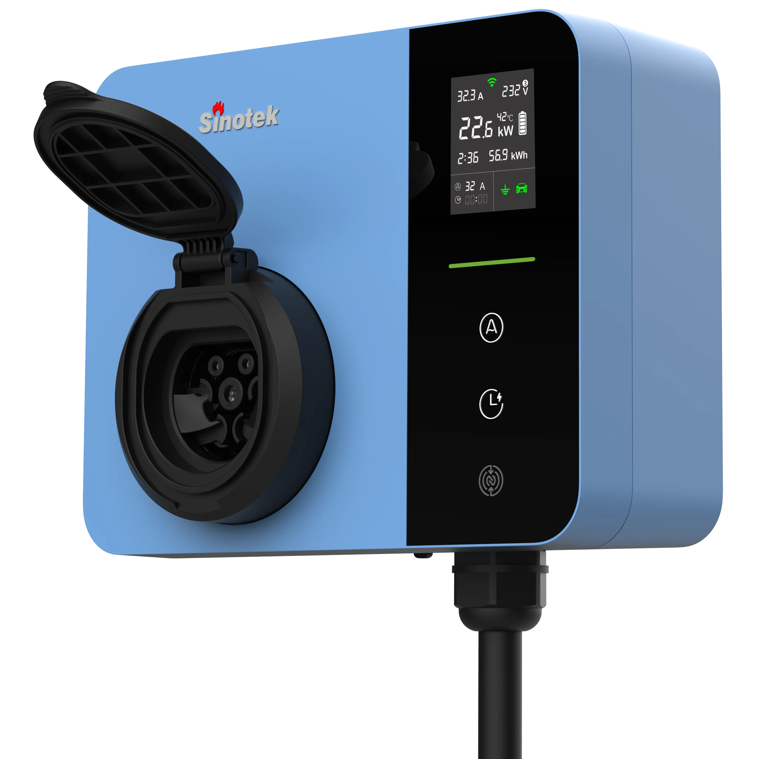 High Quality Wall box Mode 3 11KW Home Car AC Charging Station EV Charger For Electric Vehicle WiFi 2.4G with Socket