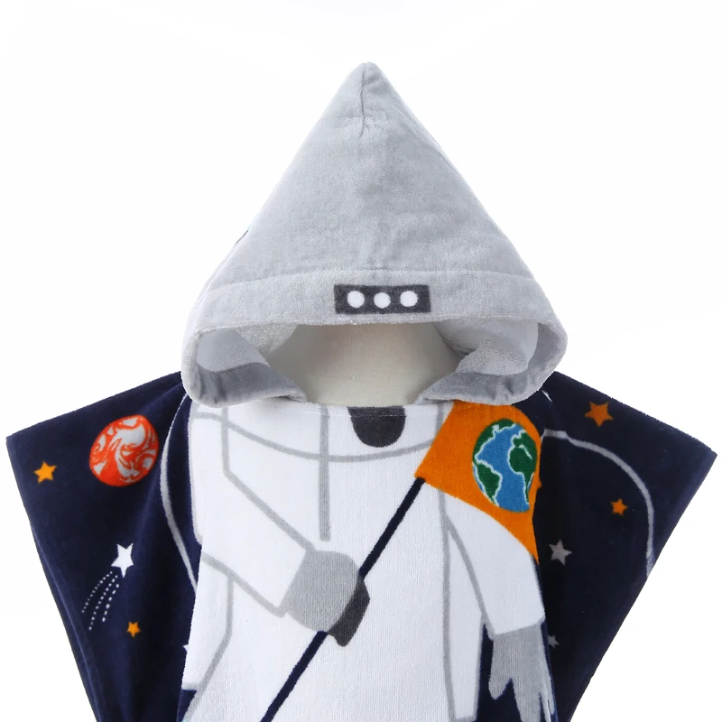 Hot sale kids hooded beach towel poncho for promotion gifts