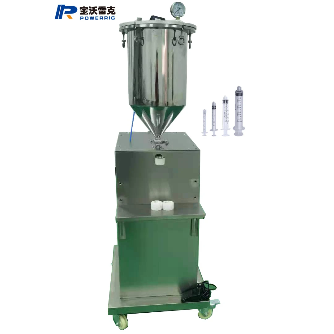 gel viscous cosmetic cream prefilled filler semi automatic plastic manual syringe filling machine