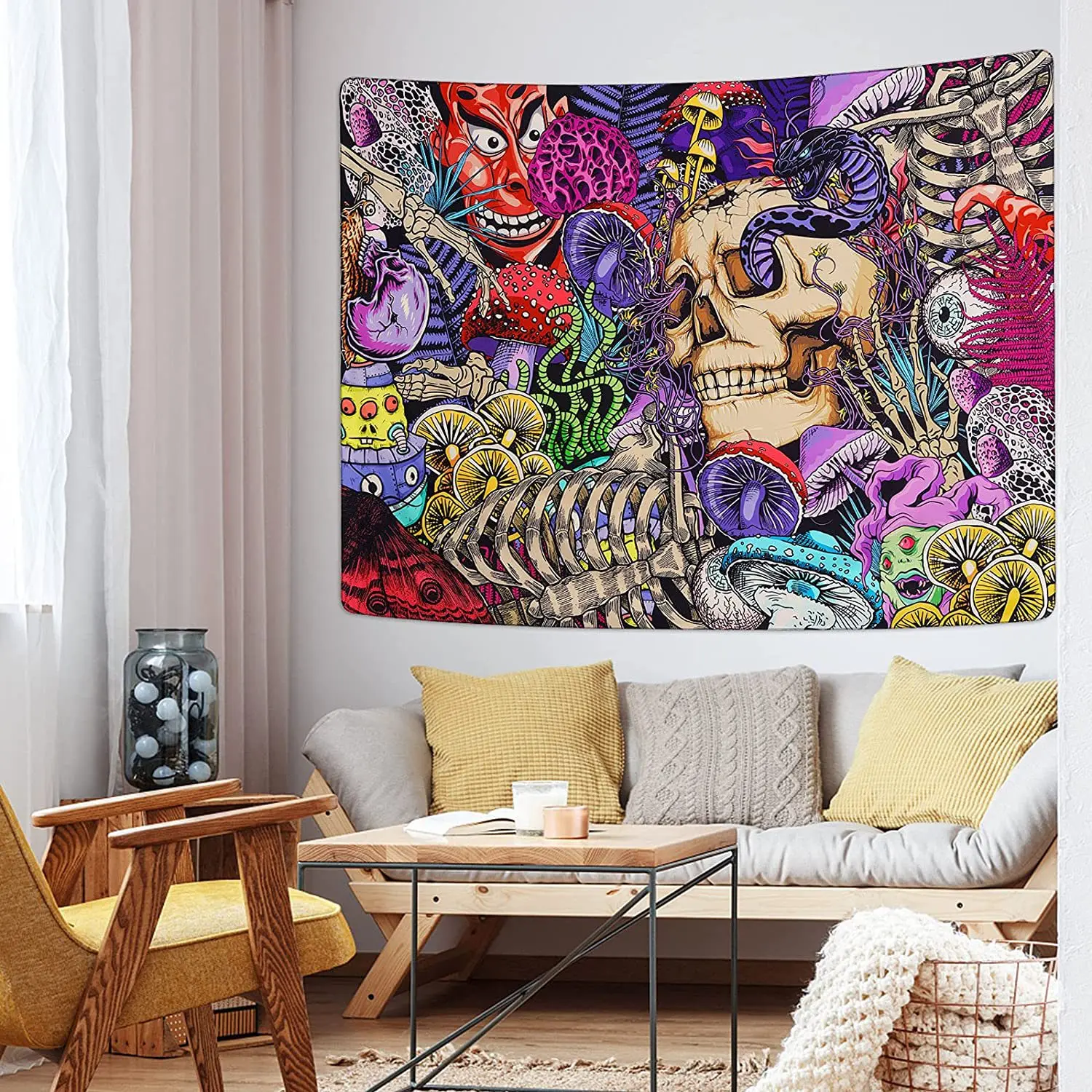 2022 New Design High Quality Tapestry Posters Blacklight UV Reactive Tapestry