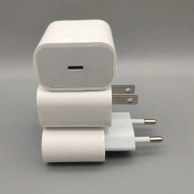 Зарядное устройство PD 18 Вт для iPhone iPad, оригинальный адаптер питания с американской и европейской вилкой USB C для iPhone 11 pro max