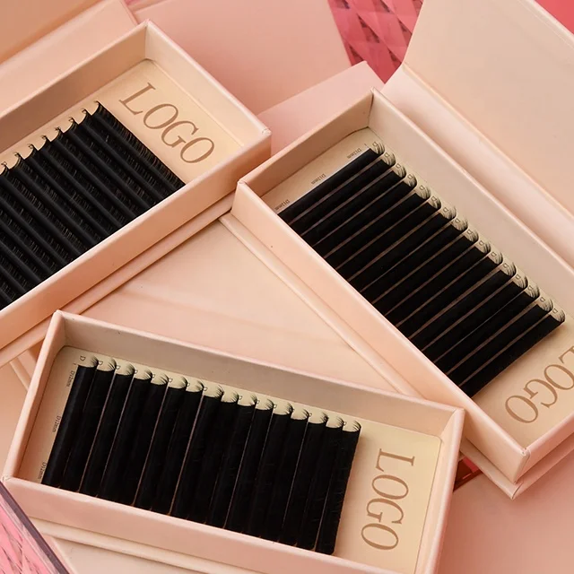 Wholesale 03 25Mm Cashmere Matte Black Custom Private Label Individual Lash Extension Siberian Mink M L Curl Eyelash Extensions