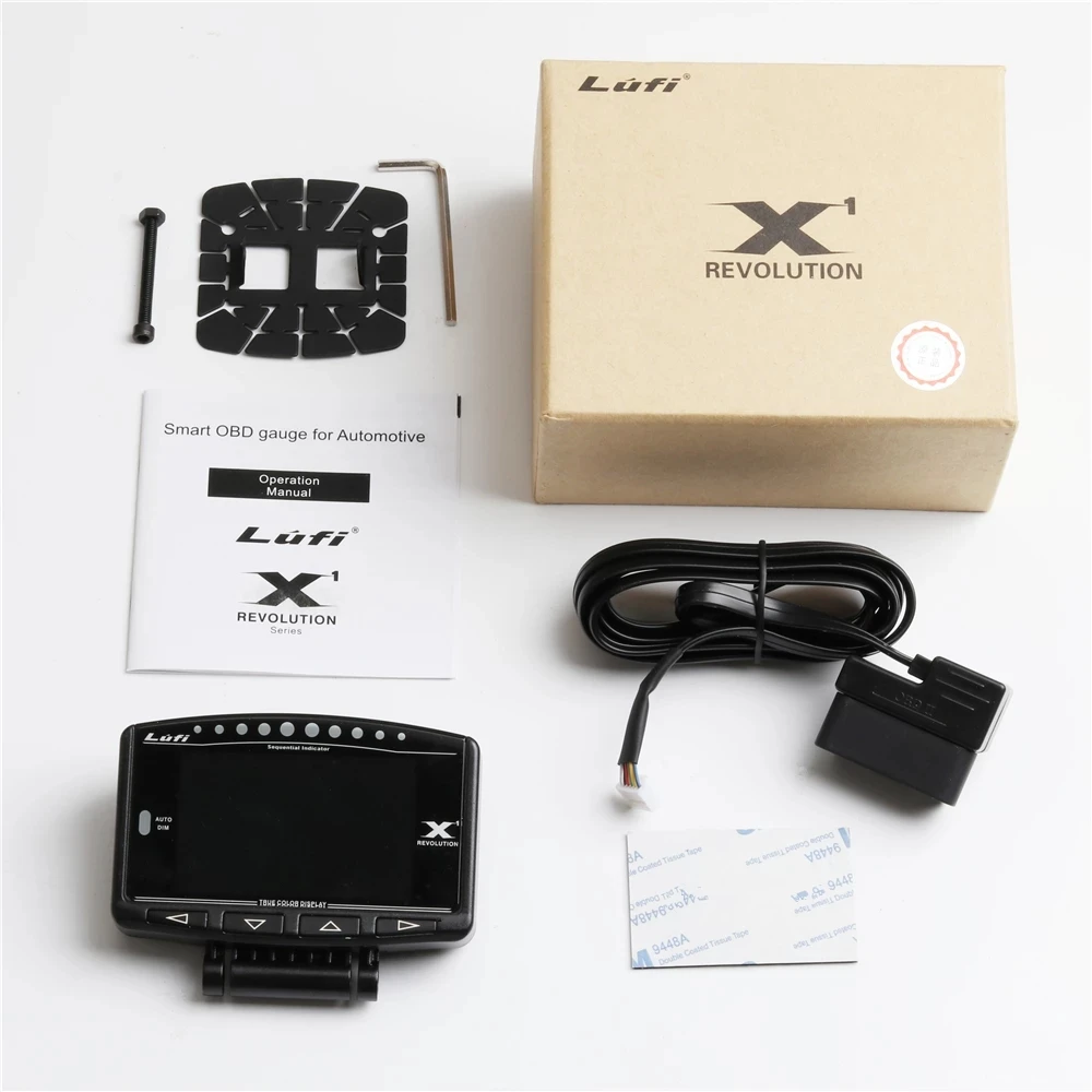 OBD2 Lufi  X1 Digital Gauge Meter Boost Oil Pressure Water Temperature Gauge Speedometer Multi Smart  Car Meter