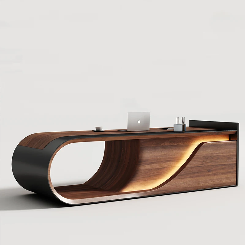 WESOME Modern Luxury Boss Desks For Offices Big Boss Desk Wooden Director Table Design Boss Desk And Cabinet