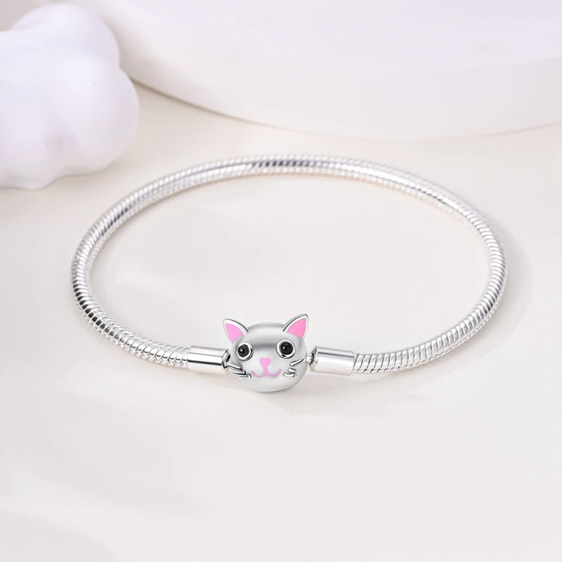 Classic Series Bracelet 925 Sterling Silver Heart Bucket Buckle Diy Bracelet Designing Original Charm Beaded Diy Jewelry