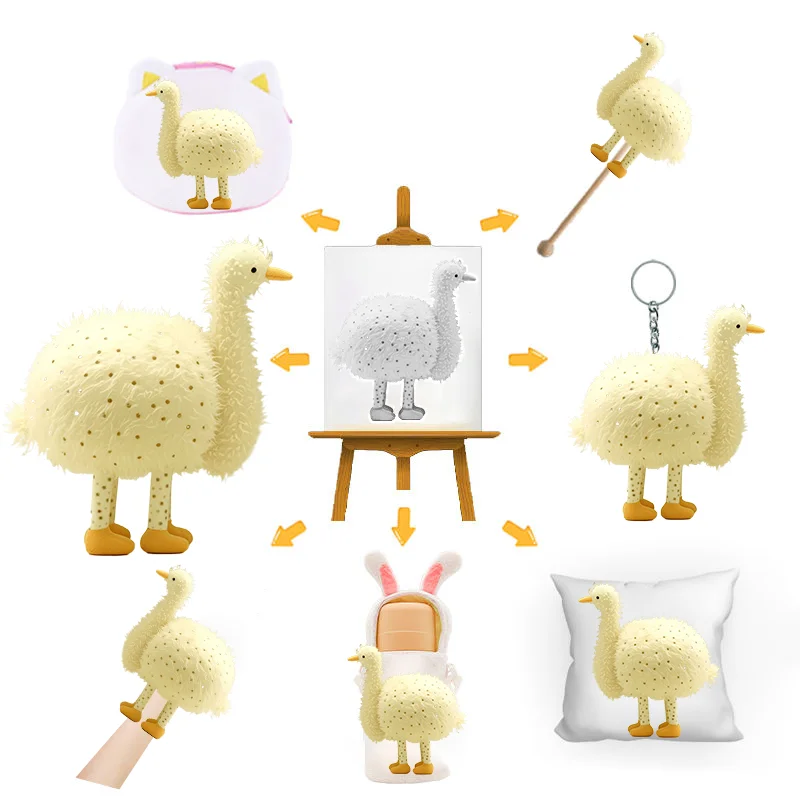 2024 Заводская пользовательская птица плюшевая игрушка со звуком Лебедь