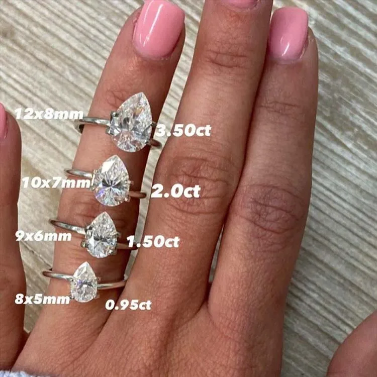 7Carat Top Quality Pear Shape Moissanite Loose Jewelry Moissanite Diamond  White D Color Excellent Pear Cut For Jewelry Making