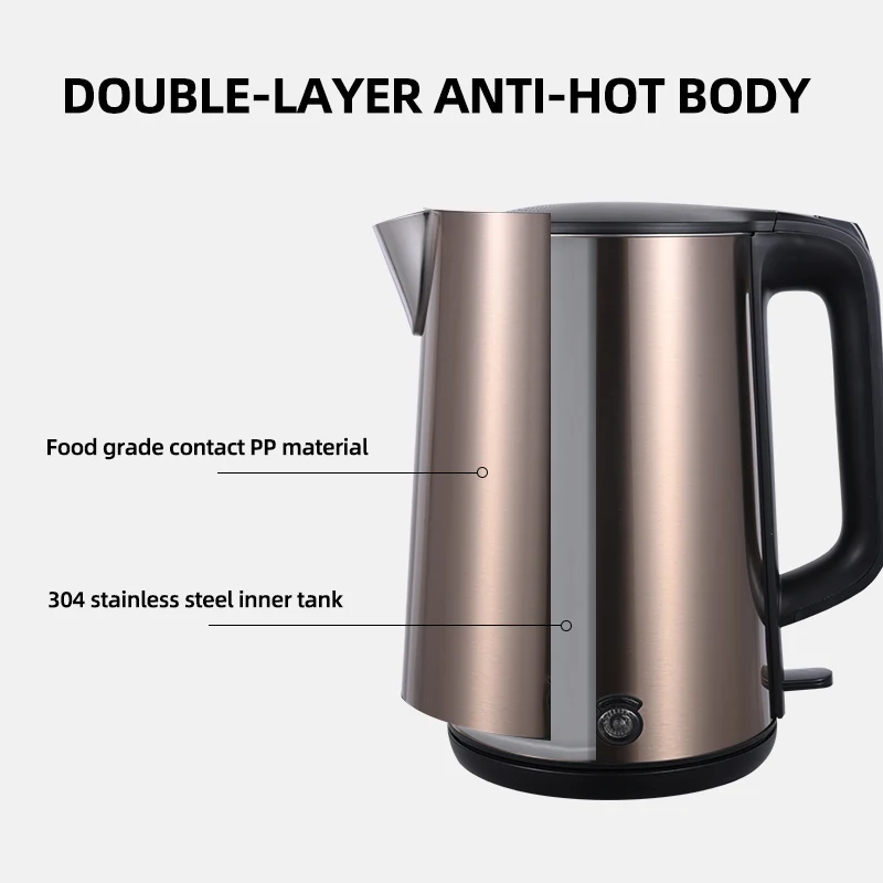 Professional manufacture  18l thermostatic electric double wall cool touch plastic kettle