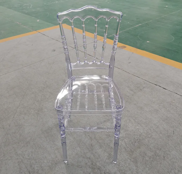 Unassembled Transparent Clear Color Resin Napoleon chair