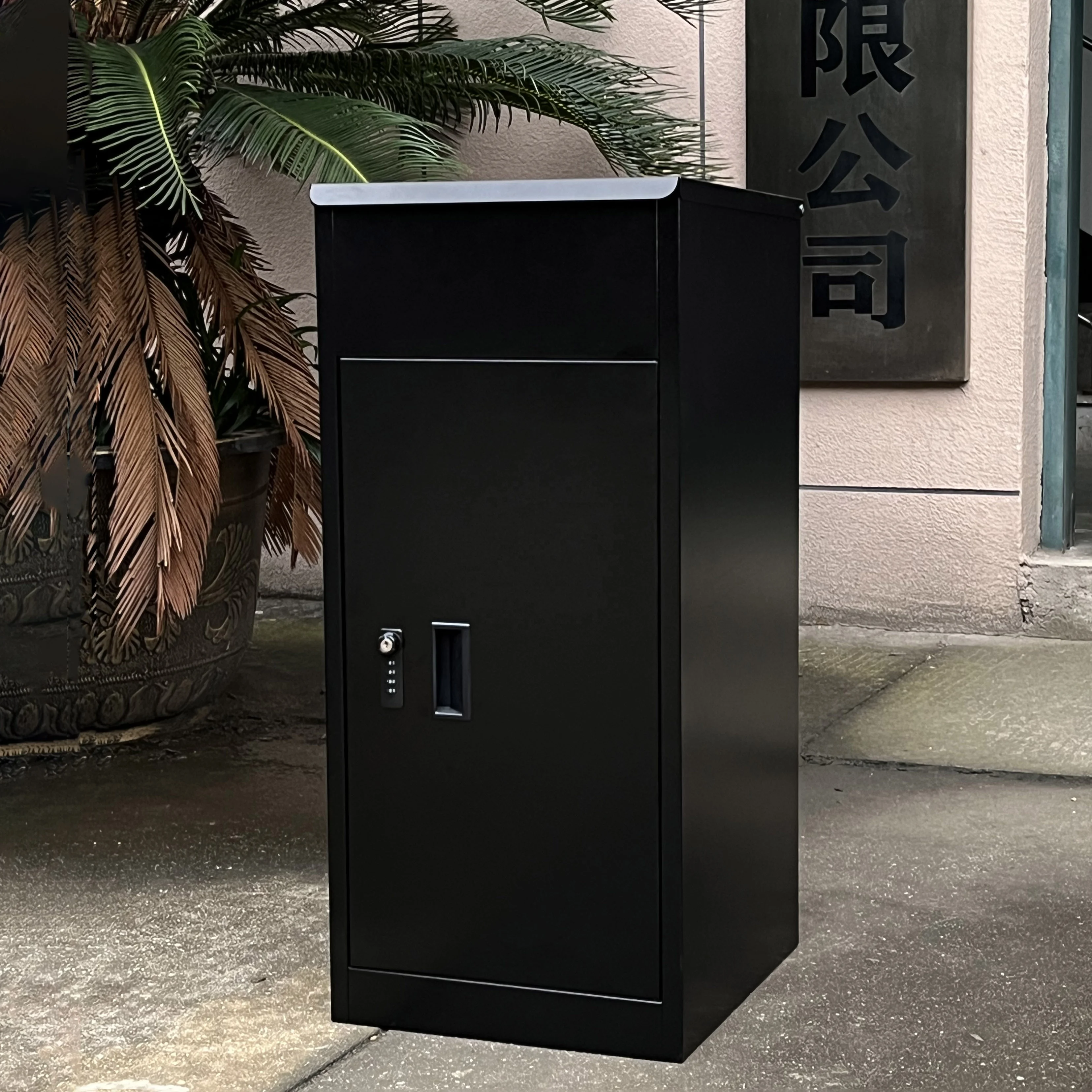 Home Modern Free Standing Package Mailbox Metal Smart Letterboxes Courier Box Parcel Drop Box Delivery