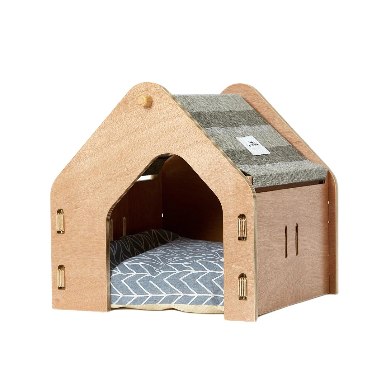 Pet Furniture Cat Cage Sleeping Bed Solid Wood Net Pet House Wooden House Indoor