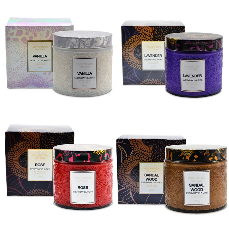 Factory Custom Private Label Aromatherapy Fragrance Natural Soy Wax Scented Jar Candles