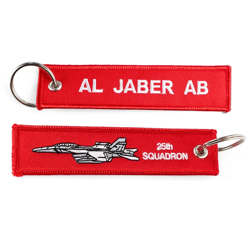 Custom personalized woven embroidered key chain tag embroid key ring anime keychain fabric