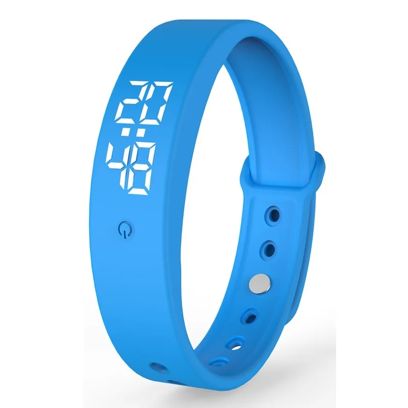 2020 Latest bracelet V9 automatically alarm remind Automatic body temperature measurement thermometer band Smart wristband