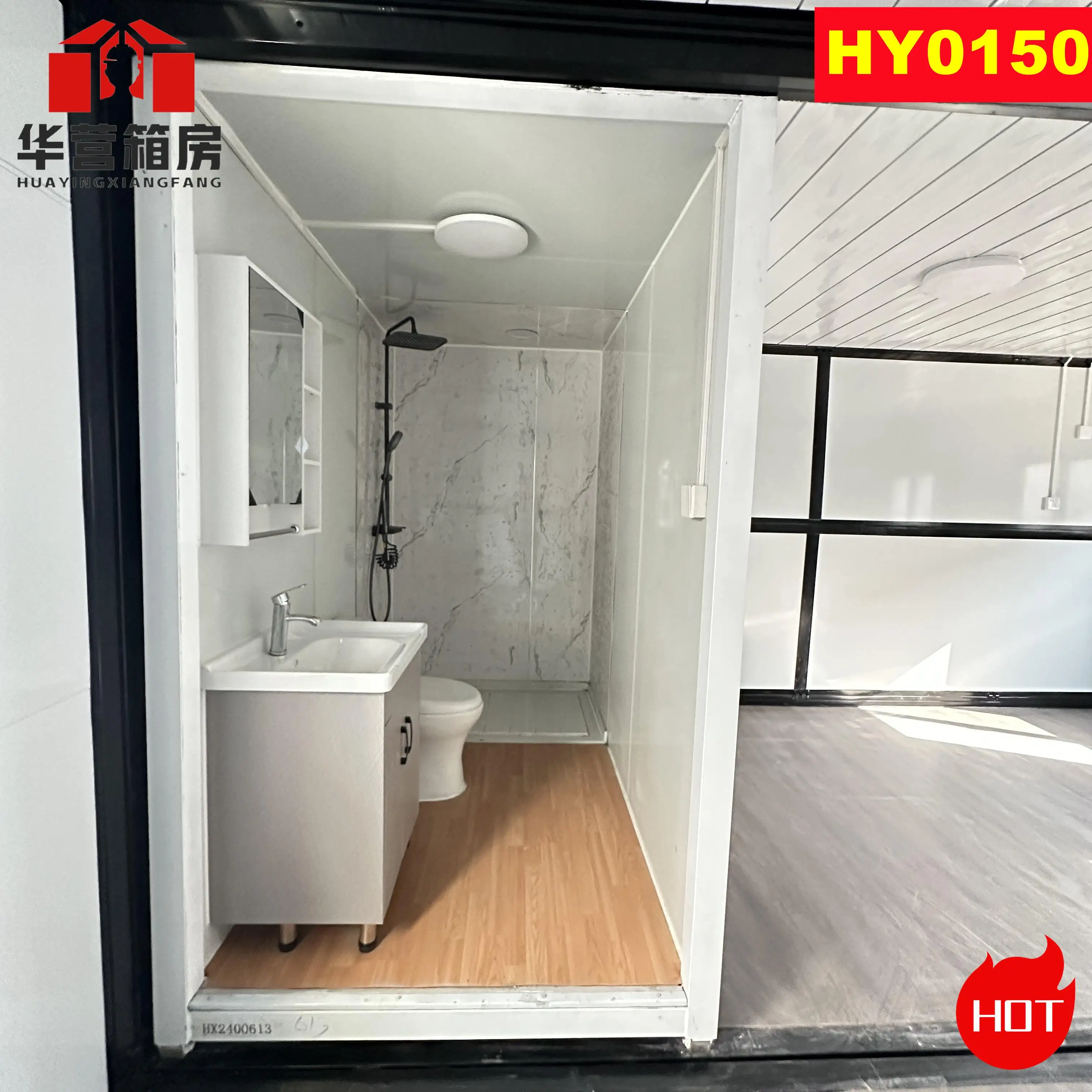 20ft Collapsible Fully Equipped Ready to Live Foldable House Container for Office Hotel Warehouse Steel and Wooden Material