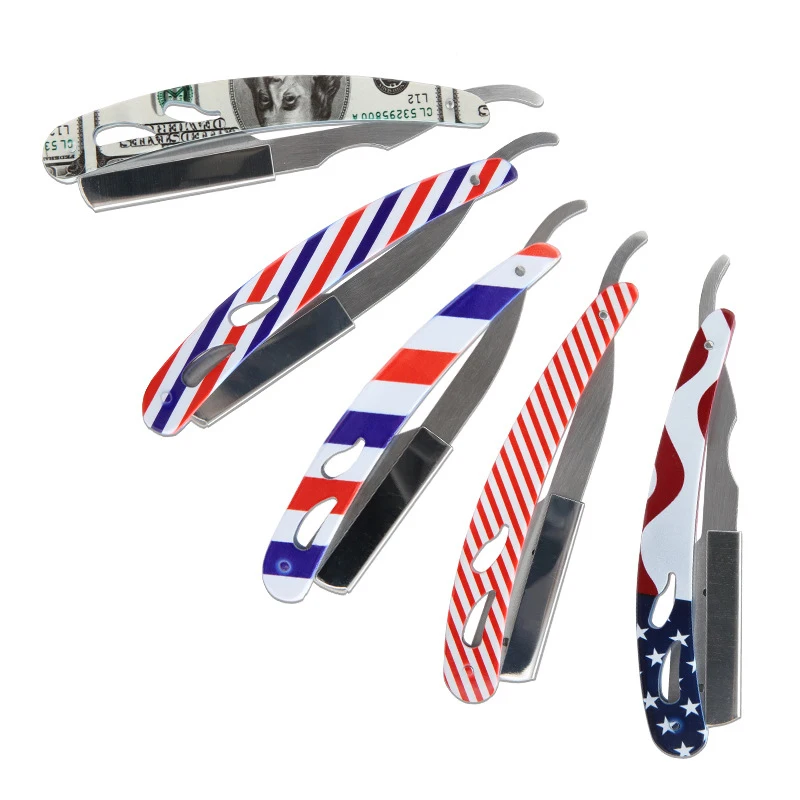 
Metal barber Folding Blade razor Knife beard shaving tools durable Straight Razor for men 