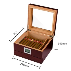 glossy lacquered printing multiple compartments per sigari spanish cedar wood high end cigar box humidor