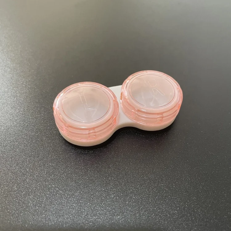 Candy Crystal  Transparent Green Contact lens containers Pink  Contact Lens Cases  CL-K013