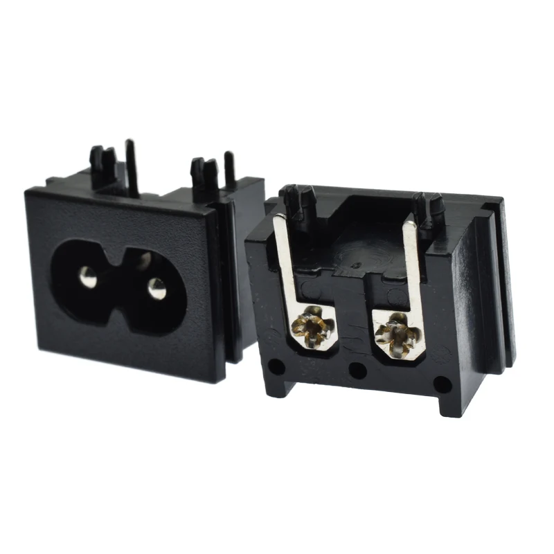 Manufacturer Direct AC electrical socket IEC 320 C8 male power connector BX-180 2 pin male Power Inlet Electric Outlet