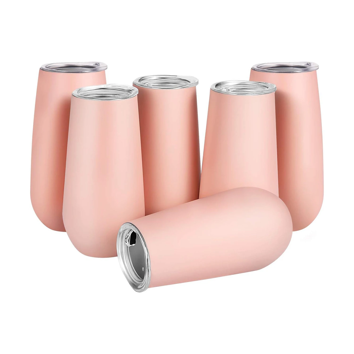 Manufacturer wholesale double wall food-grade stainless steel exquisite champagne flute with non-slip for gifts and wine