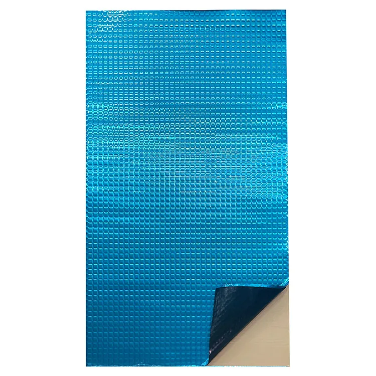 2023 Hot selling blue  2mm thickness cheap car sound deadening butyl rubber shock absorption pad