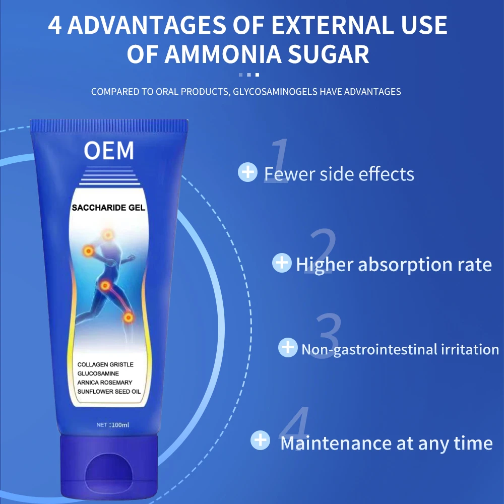 OEM ODM Small Blue Tube Herbal Ammonia Sugar Gel External Application Cream for Body Discomfort for Adults Knee Use