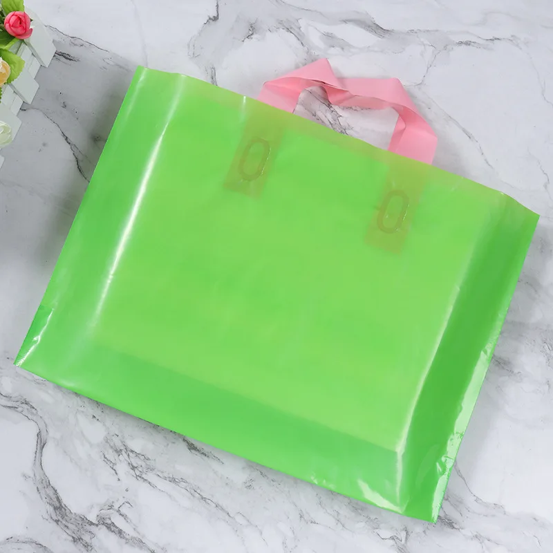 YC Custom Printed Logo Plastic Shopping Bags  Compostable Eco Friendly Shopping Packaging Tote Plastic Produce Bags