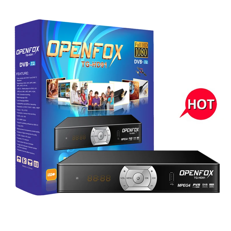 OPENFOX TG-HD91 New TV receiver Mini   DVB T2 box for   pci-e dvb-t2 tuner tv card receiver satellite 4k