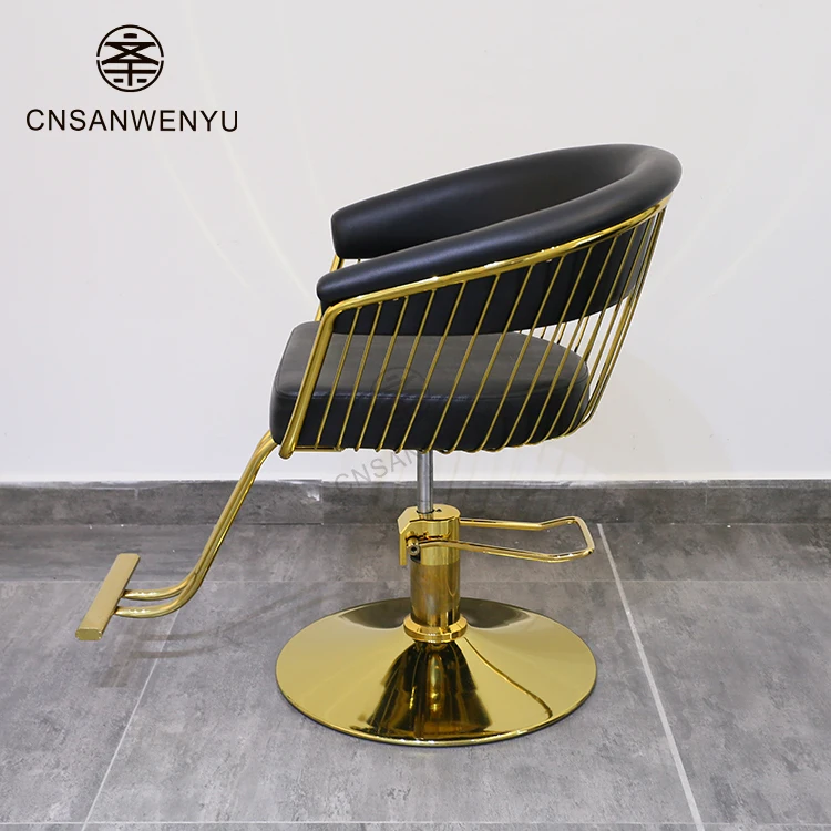 wholesale beauty hair salon styling chair beauty salon furniture leather gold hairdressing barber chair for salon