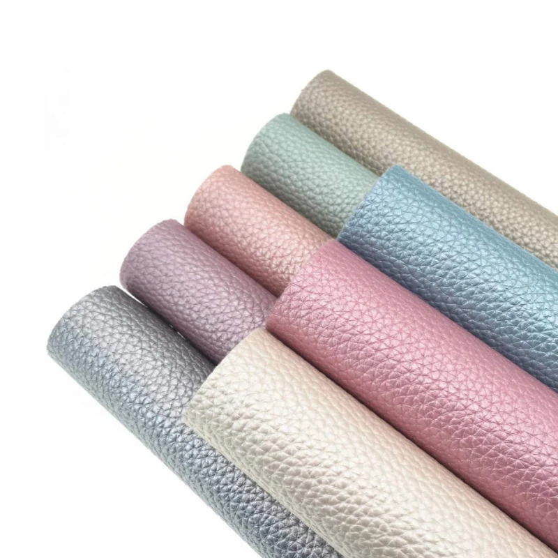 Мягкая жемчужная блестящая тисненая ткань из искусственной кожи Lychee, домашняя текстильная ткань для сумок, материалы для рукоделия, «сделай сам»