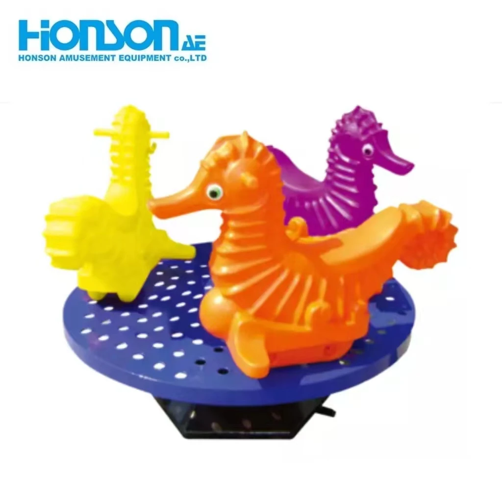Attractive Plastic Merry Go Round Kids Play Kindergarten Games Swivel Chairs Preschool Playground